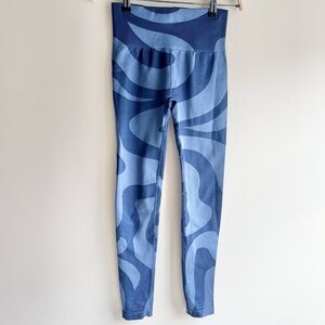 Fabletics High Waist Seamless Blue Swirl Leggings